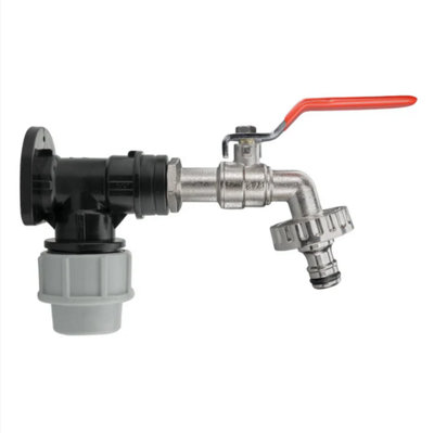 AP Supplies Wall Flange Kit 32mm Mdpe + Quick Connect Lever Tap from B&Q
