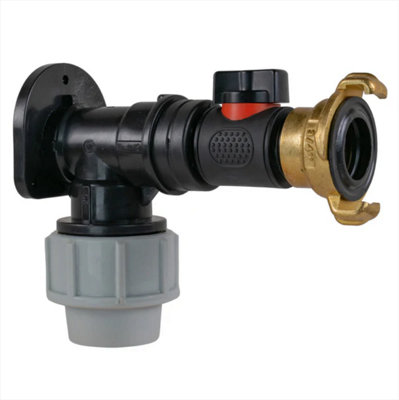 AP Supplies Wall Flange Kit 32mm Mdpe + Valve + Geka from B&Q