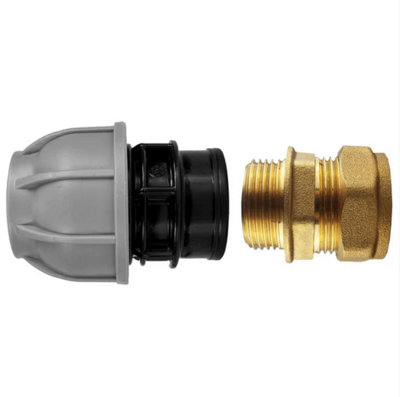 B&Q -  Brass Compression 28mm Straight With 25mm Mdpe Straight