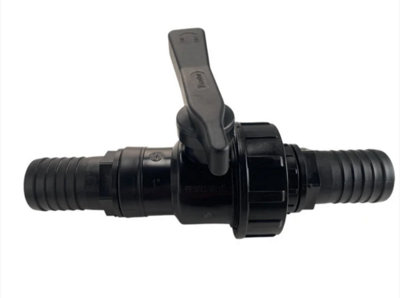 B&Q -  Full Flow Single Union Ball Valve 1 Bspf With 25mm Barb Connector Kit