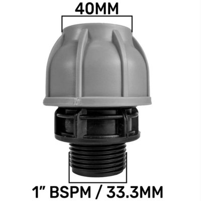 AP Supplies Mdpe Straight Joiner 40mm1 Bspm from B&Q