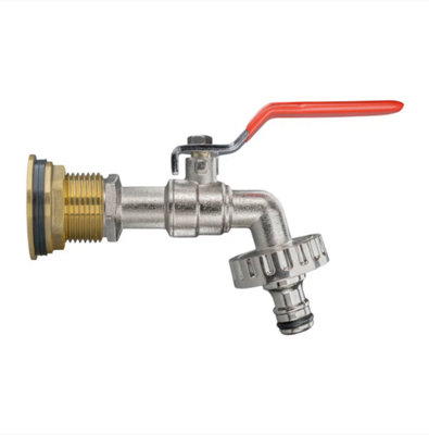 AP Supplies X002Hu37Yf X1 Water Butt Brass Kit 3/4 Bsp To 1/2 Nickle Quick Connect Outlet + Ptfe Tape from B&Q