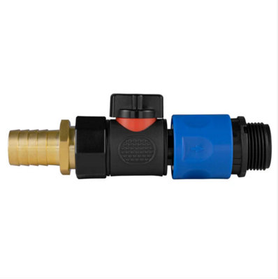 AP Supplies 19mm Brass Barb With Bspf-Quick Connect Valve & Hose Connector 3/4 Bspm from B&Q