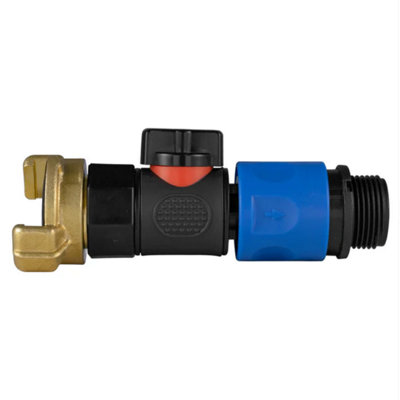 AP Supplies Geka Type Connector With Bspf-Quick Connect Valve & Hose Connector 3/4 Bspm from B&Q