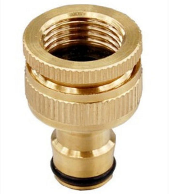 AP Supplies 3/4 1/2 Bspf Tap Connector Brass from B&Q