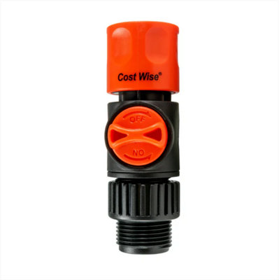 AP Supplies Female Connector With Valve And 3/4 Bspm Inlet from B&Q