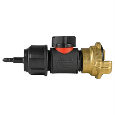 AP Supplies 4mm Barb Micro Connector With In-Line Bspm Valve And Geka Type Connector from B&Q