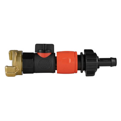 AP Supplies Geka Type Connector With Bspf-Quick Connect Valve & Hose Connector 16mm Barb from B&Q