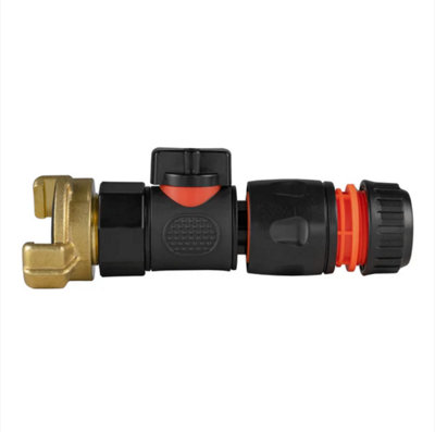 AP Supplies Geka Type Connector With Bspf-Quick Connect Valve & Hose Connector Black from B&Q