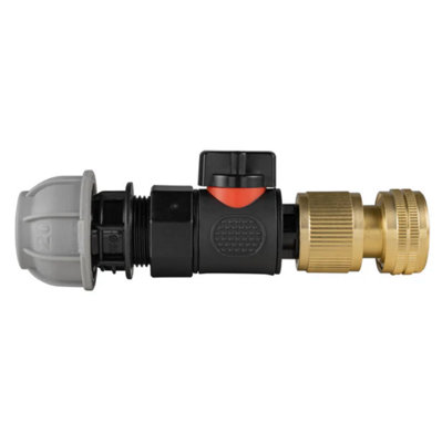 AP Supplies 20mm Mdpe Straight With Bspf-Quick Connect Valve & Hose Connector Brass from B&Q