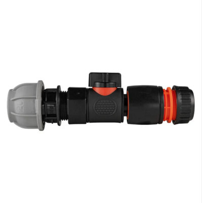 AP Supplies 20mm Mdpe Straight With Bspf-Quick Connect Valve & Hose Connector Black from B&Q