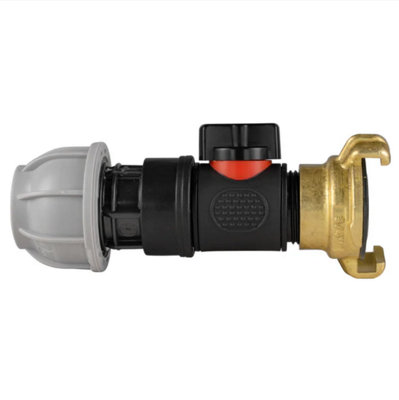 AP Supplies 20mm Mdpe Straight With In-Line Bspm Valve And Geka Type Connector from B&Q