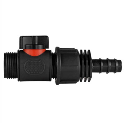 AP Supplies 16mm Barbed Straight With In-Line Bspm Threaded Valve from B&Q