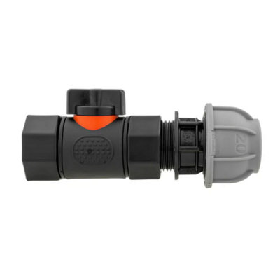 AP Supplies 20mm Mdpe Straight With In-Line Bspf Threaded Valve from B&Q