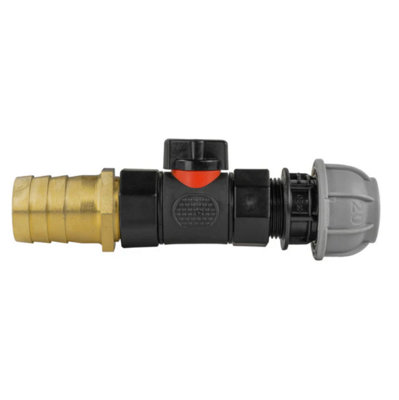 AP Supplies 20mm Mdpe Straight With In-Line Bspf Valve And 25mm Brass Barb from B&Q