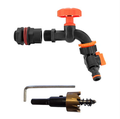 AP Supplies 3/4 Water Butts Kit Pp Black Tap And Tap Splitter And Drill Bit from B&Q