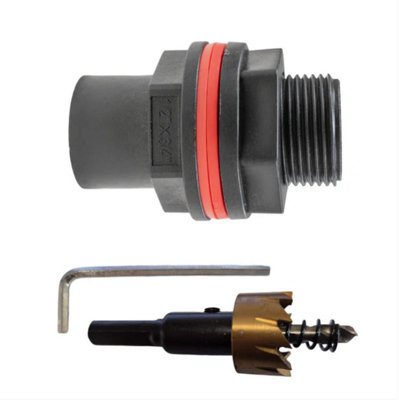 AP Supplies 3/4 Water Butt Bsp Male With 1/2 Bsp Female Outlet And Drill Bit from B&Q