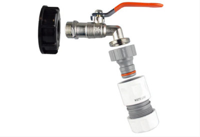 AP Supplies Ibc 2 S60X6 Cap With Lever Tap And Max Flo Hose Connectors Set from B&Q