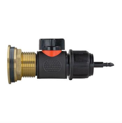 AP Supplies Water Butt Brass Kit 1 With In-Line Valve + 4mm Barb from B&Q