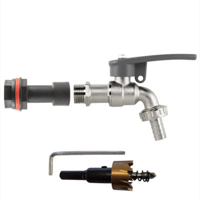 AP Supplies Water Butt Extension Kit 1/2 With Lever Tap Hose Barb And Side Lock And Drill Bit from B&Q