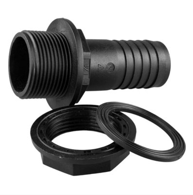 AP Supplies Tank Connector With Washer & Nut 1.5Bspm1.5 Barb from B&Q