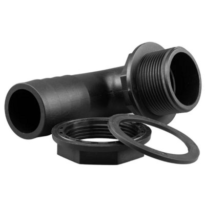 AP Supplies Tank Connector 90 Degree With Washer & Nut 1Bspm1 Barb from B&Q