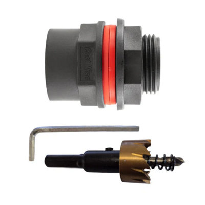AP Supplies Water Butt 1 Bsp Male With Female Outlet And Drill Bit from B&Q