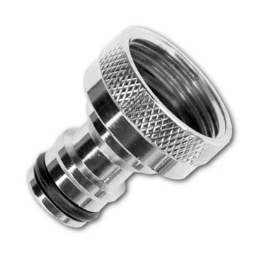 AP Supplies Tap Connector Snap On Male3/4 Bspf Brass Nickle Plated from B&Q