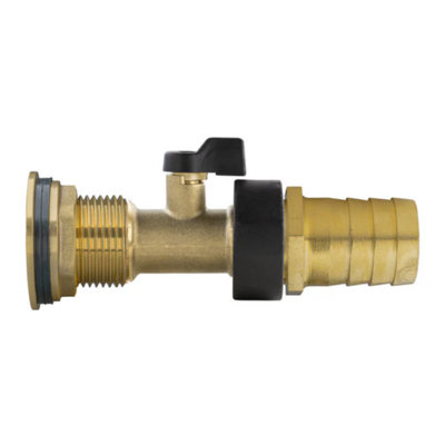 AP Supplies Water Butt Brass Kit 1 With Brass Valve + 25mm Barb from B&Q