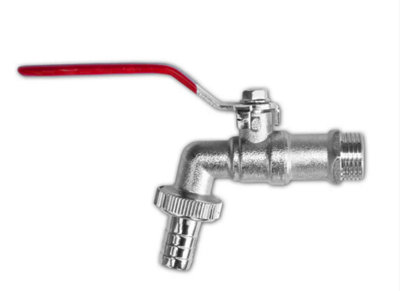 AP Supplies Garden Lever Tap 3/4 Bspm Inlet 3/4 Barb Hose Zinc Nickle Plated from B&Q