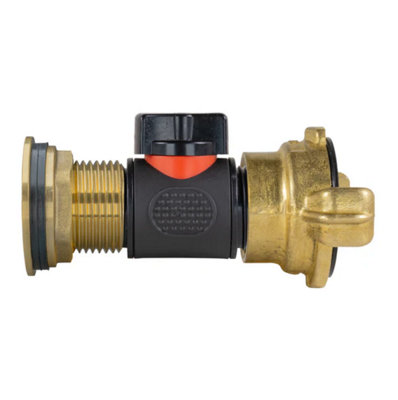 AP Supplies Water Butt Brass Kit 1 With In-Line Valve + Geka from B&Q