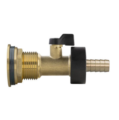 AP Supplies Water Butt Brass Kit 1 With Brass Valve + 13mm Barb from B&Q