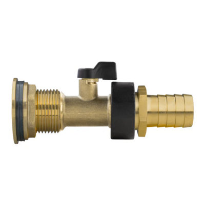 AP Supplies Water Butt Brass Kit 1 With Brass Valve + 19mm Barb from B&Q