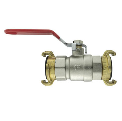 AP Supplies Metal Lever Valve 1 Bspf With Geka Type Claw Outlets from B&Q