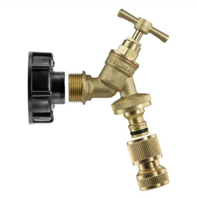 AP Supplies Ibc 2 S60X6 Cap With Brass Bib Quick Connect Tap And Hose Connector from B&Q