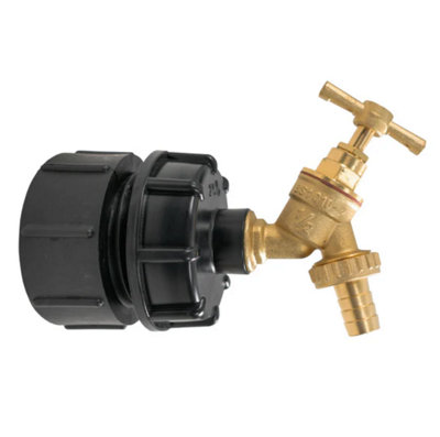 AP Supplies Ibc 2 BspfS60X6 Cap With S60X61/2 Bspf Cap And Brass Bib Tap 1/2 Barb from B&Q