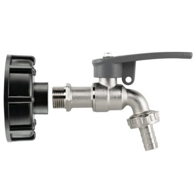 B&Q -  Ibc 2 S60X61/2 Bsp Cap With Lever Tap Hose Barb And Side Lock