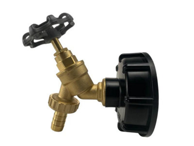 AP Supplies Ibc 2 S60X6 Cap With Brass Bib Round Handle Tap 1/2 Barb from B&Q