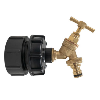 AP Supplies Ibc 2 BspfS60X6 Cap With S60X61/2 Bspf Cap And Brass Bib Quick Connect Tap 1/2 Bsp from B&Q
