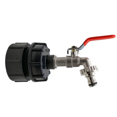 AP Supplies Ibc 2 BspfS60X6 Cap With S60X61/2 Bspf Cap And Quick Connect Lever Tap 1/2 Bsp from B&Q
