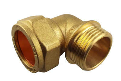 AP Supplies Brass Compression Elbow 28mm1 Bspm from B&Q