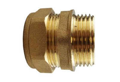 AP Supplies Brass Compression Straight 15mm3/4 Bspm from B&Q