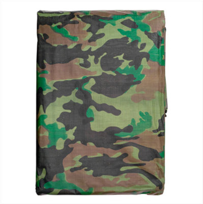 B&Q -  Camouflage M-Grade Tarpaulin 2.4M X 3M