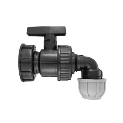 B&Q -  Ibc 2 S60X6 Cap With Large Plastic Valve And Mdpe Elbow 20mm
