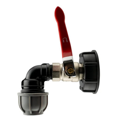 B&Q -  Ibc 2 S60X6 Cap With Lever Valve And 20mm Mdpe Elbow