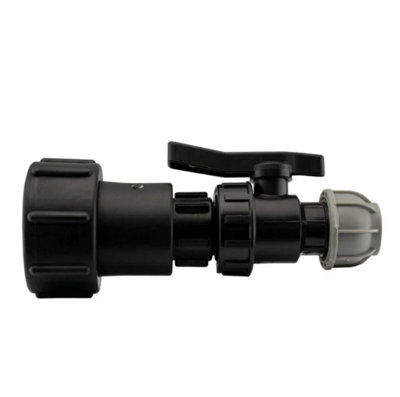 B&Q -  Ibc 2 S60X6 1/2 Bspf Extender Adaptor With 20mm Mdpe Valve