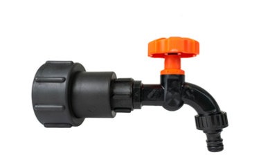 B&Q -  Ibc 2 S60X6 3/4 Bspf Extender Adaptor With 3/4 Bsp Plastic Bib Tap