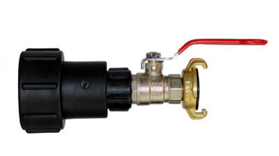 B&Q -  Ibc 2 S60X6 1/2 Bspf Extender Adaptor With Lever Valve And Geka Type Fitting
