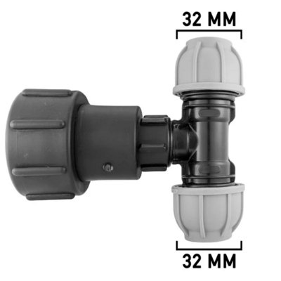 B&Q -  Ibc 2 S60X6 1 Bspf Extender Adaptor With Mdpe Tee 32mm