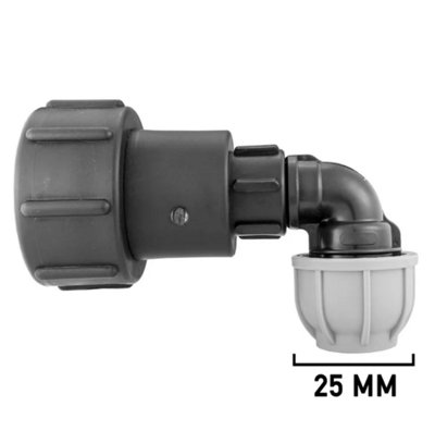 B&Q -  Ibc 2 S60X6 1 Bspf Extender Adaptor With Mdpe Elbow 25mm